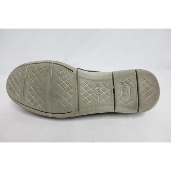 CLARKS Venetian Brown Sz 12 M Men Nubuck Driving Moccasin Loafers - Picture 8 of 10